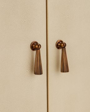 Evie Large Shagreen Credenza by Currey and Company - view 2