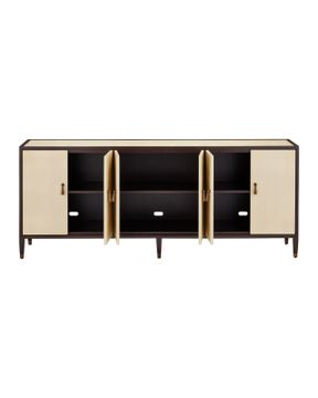 Evie Large Shagreen Credenza by Currey and Company - view 4