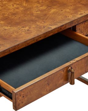 Evie Burl Writing Desk by Currey and Company - view 2