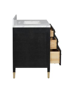 Verona 36" Black Vanity with Rectangular Undermount Sink by Currey and Company - view 5