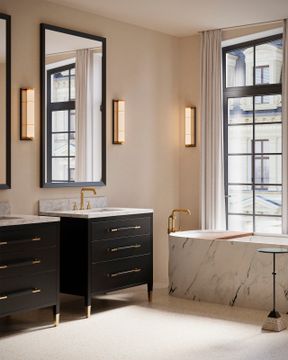 Verona 36" Black Vanity with Rectangular Undermount Sink by Currey and Company - view 7