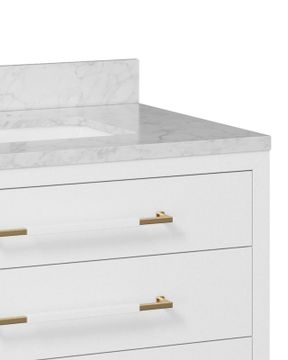 Verona 36" White Vanity with Rectangular Undermount Sink by Currey and Company - view 2