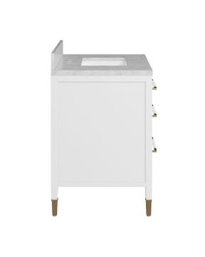Verona 36" White Vanity with Rectangular Undermount Sink by Currey and Company - view 4