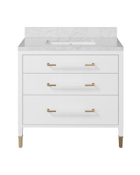 Verona 36" White Vanity with Rectangular Undermount Sink by Currey and Company - view 5