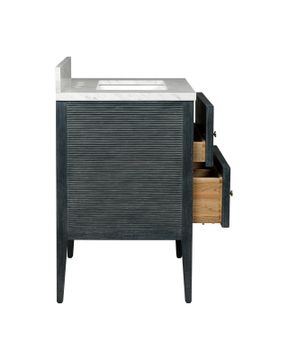 Santos 28" Vintage Navy Vanity with Rectangular Undermount Sink by Currey and Company - view 5