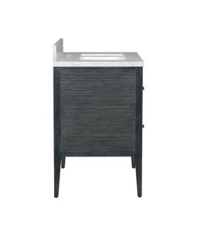 Santos 28" Vintage Navy Vanity with Rectangular Undermount Sink by Currey and Company - view 9