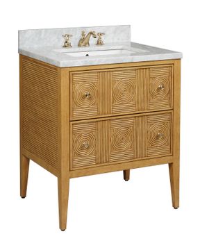 Santos 28" Sea Sand Vanity with Rectangular Undermount Sink by Currey and Company