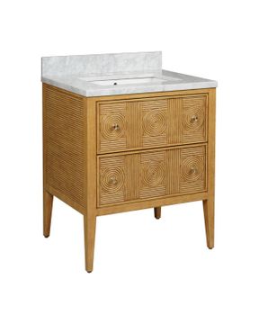 Santos 28" Sea Sand Vanity with Rectangular Undermount Sink by Currey and Company - view 3