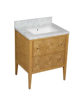 Santos 28" Sea Sand Vanity with Rectangular Undermount Sink by Currey and Company - view 9