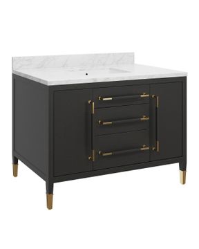 Verona 48" Black Vanity with Rectangular Undermount Sink by Currey and Company - view 3
