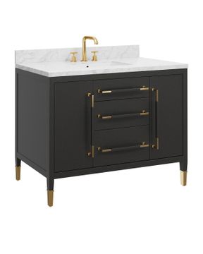 Verona 48" Black Vanity with Rectangular Undermount Sink by Currey and Company - view 8