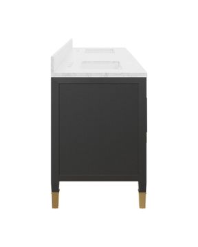 Verona 72" Black Vanity with Rectangular Undermount Sink by Currey and Company - view 6