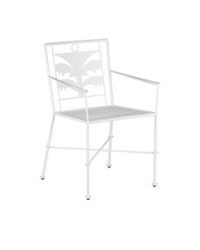 Las Palmas White Armchair by Currey and Company