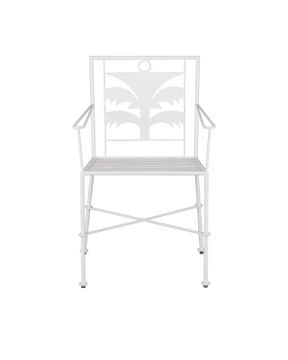 Las Palmas White Armchair by Currey and Company - view 3