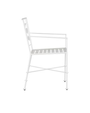 Las Palmas White Armchair by Currey and Company - view 4