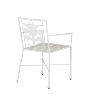 Las Palmas White Armchair by Currey and Company - view 5