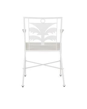 Las Palmas White Armchair by Currey and Company - view 6