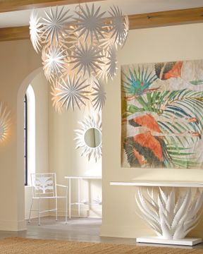 Las Palmas White Armchair by Currey and Company - view 7