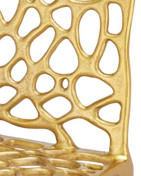 Honeycomb Gold Side Chair by Currey and Company - view 2