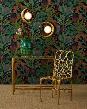 Honeycomb Gold Side Chair by Currey and Company - view 7