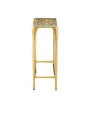 Honeycomb Gold Console Table by Currey and Company - view 5