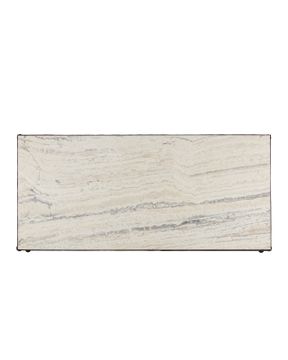 Agora White Travertine Cocktail Table by Currey and Company - view 3