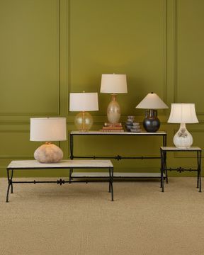 Agora White Travertine Cocktail Table by Currey and Company - view 7