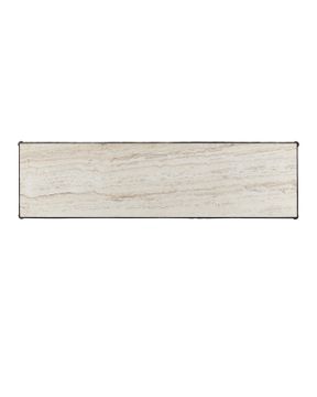Agora White Travertine Console Table by Currey and Company - view 3