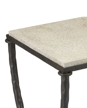 Agora Natural Console Table by Currey and Company - view 2