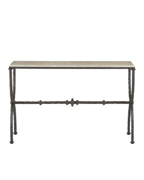 Agora Natural Console Table by Currey and Company - view 6