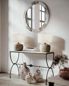 Agora Natural Console Table by Currey and Company - view 8