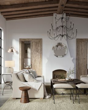 Agora Natural Console Table by Currey and Company - view 9