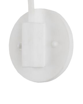 Basket White Swing-Arm Wall Sconce by Currey and Company - view 2