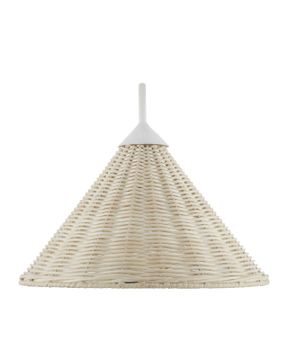 Basket White Swing-Arm Wall Sconce by Currey and Company - view 4