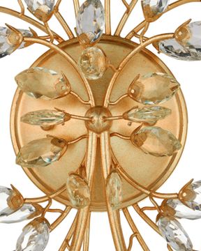 Forget-Me-Not Gold Wall Sconce by Currey and Company - view 2