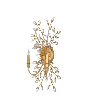 Forget-Me-Not Gold Wall Sconce by Currey and Company - view 5