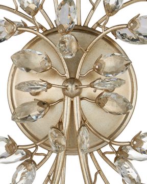 Forget-Me-Not Silver Wall Sconce by Currey and Company - view 2