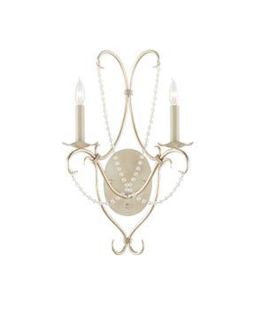Crystal Lights Silver Wall Sconce by Currey and Company