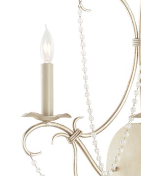 Crystal Lights Silver Wall Sconce by Currey and Company - view 2