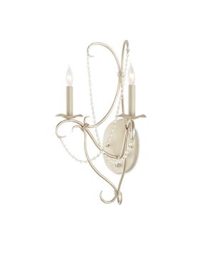 Crystal Lights Silver Wall Sconce by Currey and Company - view 3