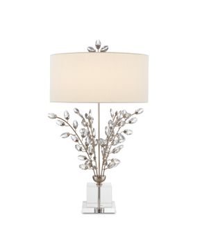 Forget-Me-Not Silver Table Lamp by Currey and Company