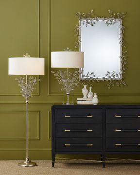 Forget-Me-Not Silver Table Lamp by Currey and Company - view 4