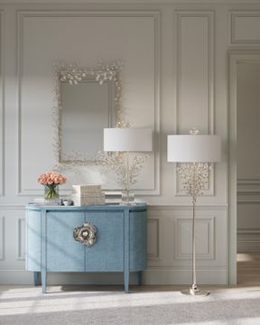 Forget-Me-Not Silver Table Lamp by Currey and Company - view 5