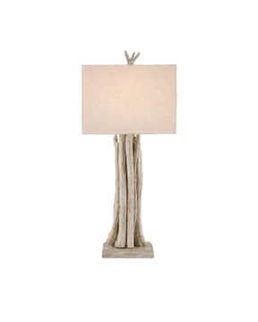Driftwood Whitewash Table Lamp by Currey and Company - view 4