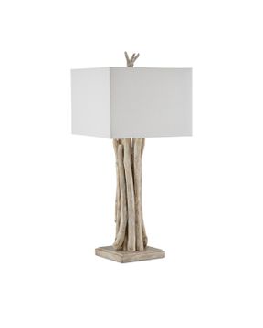 Driftwood Whitewash Table Lamp by Currey and Company - view 5