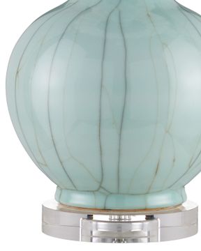 Celadon Crackle Table Lamp by Currey and Company - view 3