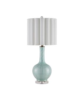 Celadon Crackle Table Lamp by Currey and Company - view 6