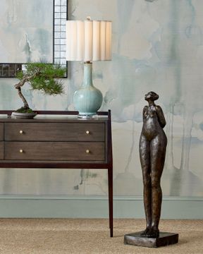 Celadon Crackle Table Lamp by Currey and Company - view 9