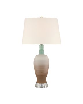 Happy 80's Brown & Pale Blue Table Lamp by Currey and Company