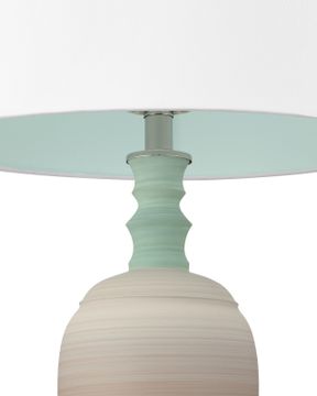 Happy 80's Brown & Pale Blue Table Lamp by Currey and Company - view 5